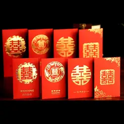 50 шт. китайский Стиль свадьба красный конверт утепленный HONG-BAO