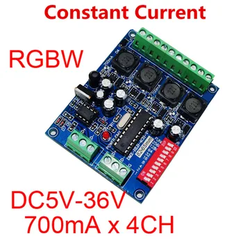 

Constant Current 4 Channel DMX512 RGBW Controller 4CH DMX512 Decoder DC5-36V Input Each Channel 700MA
