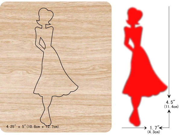 

New girl wooden dies cutting dies for scrapbooking Multiple sizes V-5260