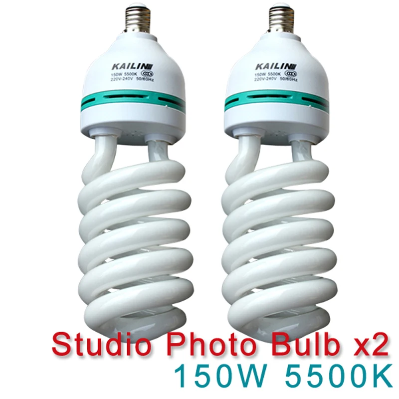 online Iluminação fotográfica 2 pcs 150 W E27 5500 K CFL Foto Video Studio Lâmpada Daylight Equilibrada de Poupança de Energia fluorescente lâmpada