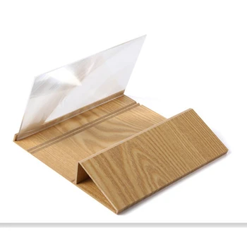 

Stereoscopic Screen Magnifier Amplifier 12 Inch Folding Desktop Wood Bracket Phone Video Smartphone Amplifying Holder Mount