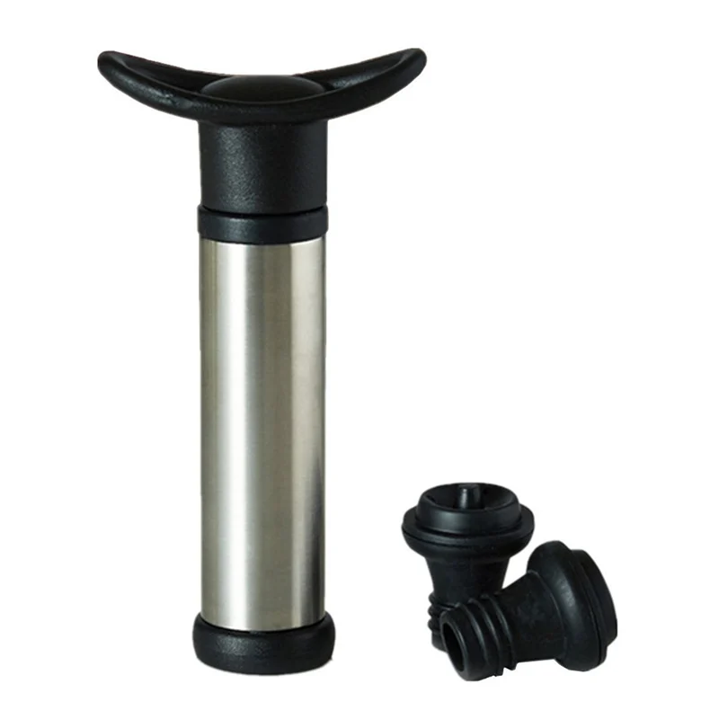 1 Set Wine Saver Vacuum Bottle Stopper Set Sealing Preserver Wine Drinks Bottle Hat Caps Silicone Wine Stoppers Bartender Tools