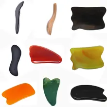 Natürliche Jade Guasha Bord Scraching Gesichts Augen Schaben Gua Sha SPA Massage Werkzeug Gesundheit Pflege Schönheit Akupunkturpunkte Platte Massager