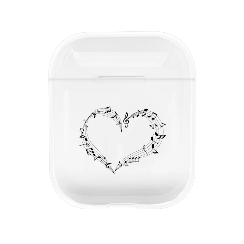 Милый чехол для Apple airpods, чехол с мультяшными классическими музыкальными нотами, Bluetooth, чехол для наушников Airpods 1, 2, Жесткий Чехол для наушников