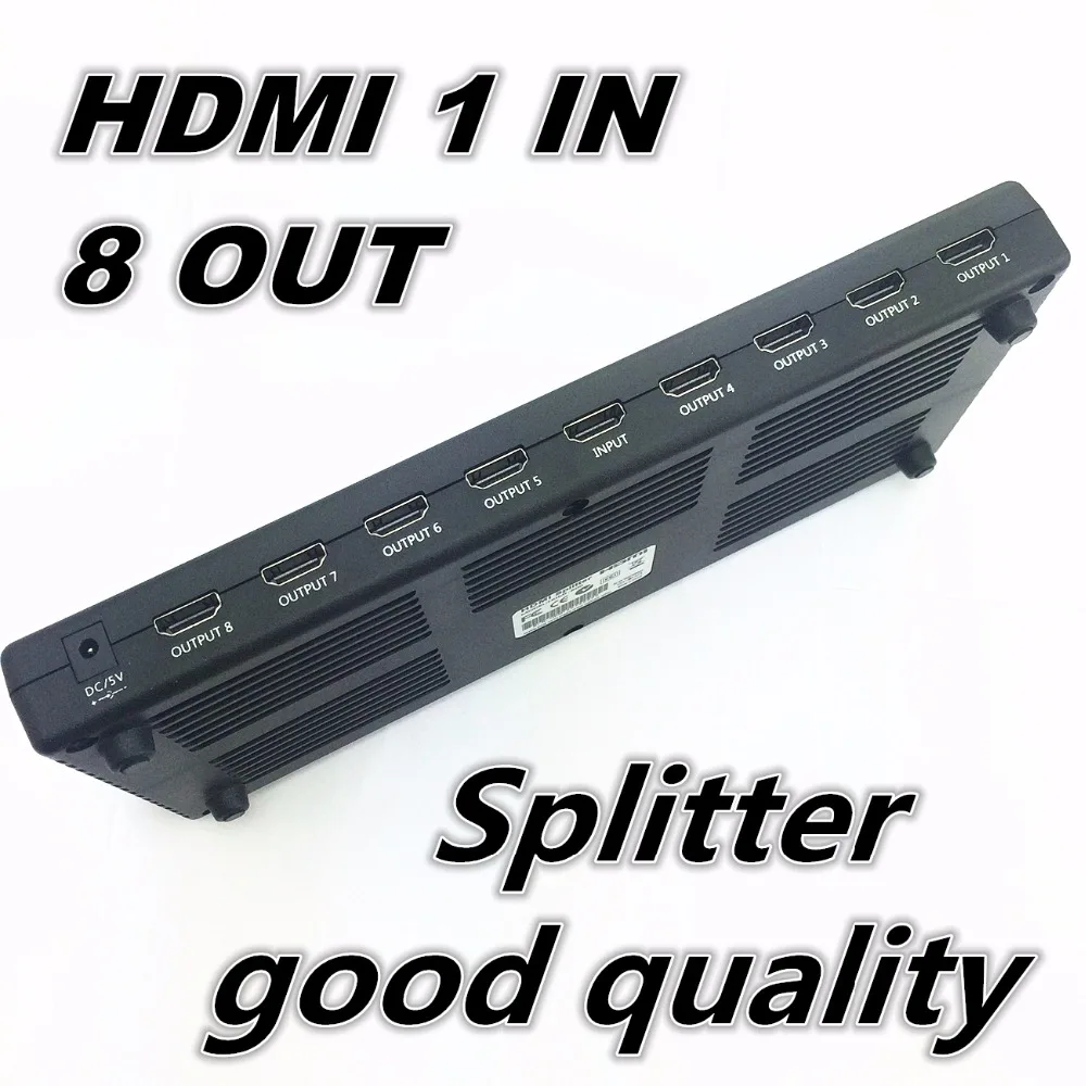 1080 P 3D мини 8 Порты и разъёмы HDMI Splitter Switcher 1x8 1 в 8 из распределитель hdmi сплиттер для HDTV PS3 Xbox EP программа хорошее качество