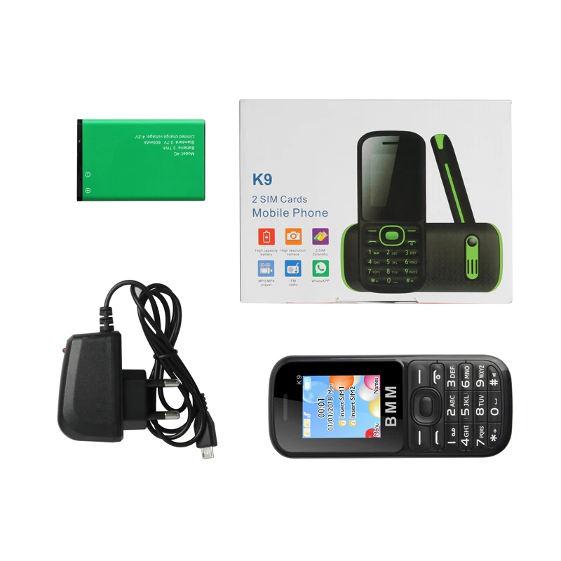 UNIWA ECON K9 1 77 дюймов мобильный телефон две sim карты 2G GSM для пожилых людей 0.08MP задняя