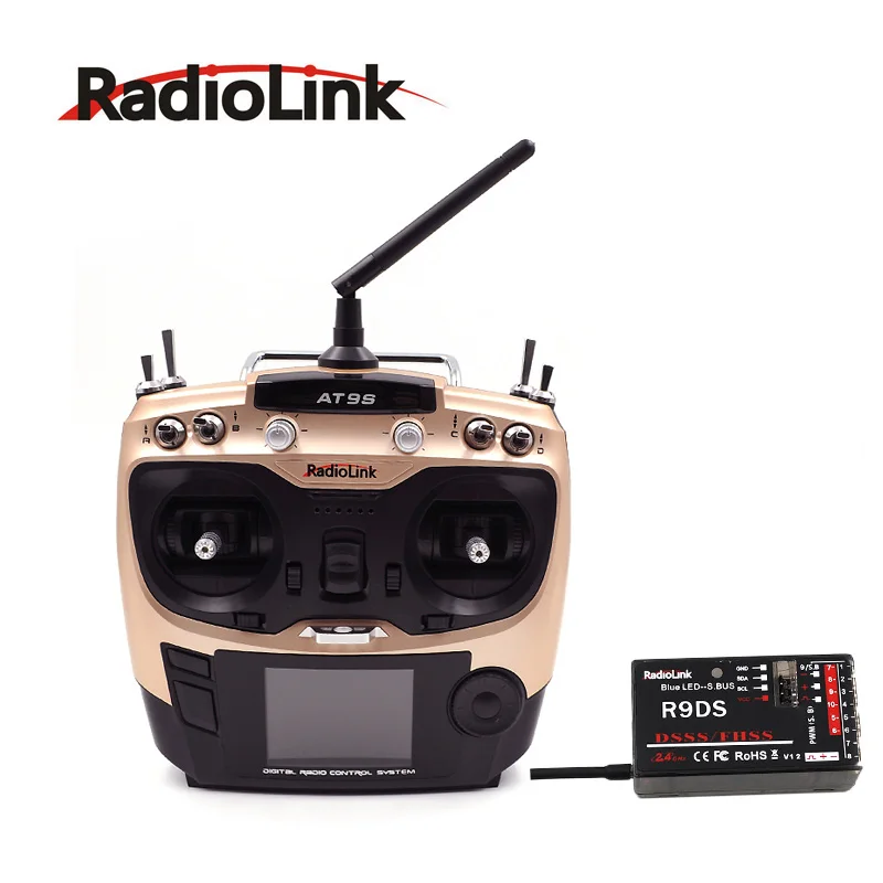 

Radiolink AT9S 2.4GHZ 10 CH Wireless Airplanes Remote Controll Transmitter Supported by R9DS R12DS R12DSM R6DS R6DSM Receiver