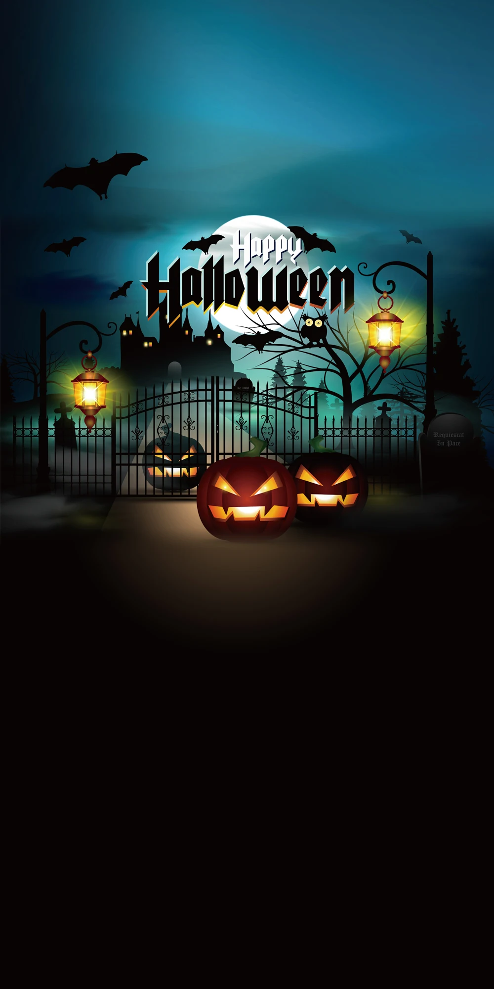 

photography Background happy halloween Pumpkin Lamps moon bats photographic Backdrop for Photo Prop halloween backdrop XT-6339