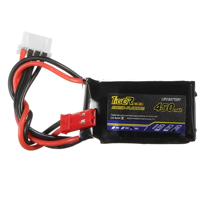 

Tiger Power 11.1V 450mAh 60C 3S Lipo Battery JST Plug