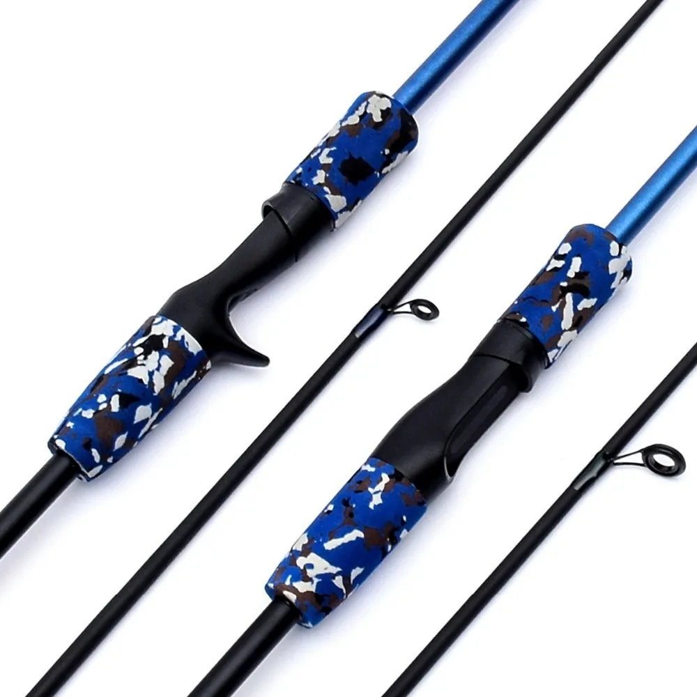 1.8M Carbon Fiber Spinning Rods Blue / Green Camouflage Lure Wt.1/8 3
