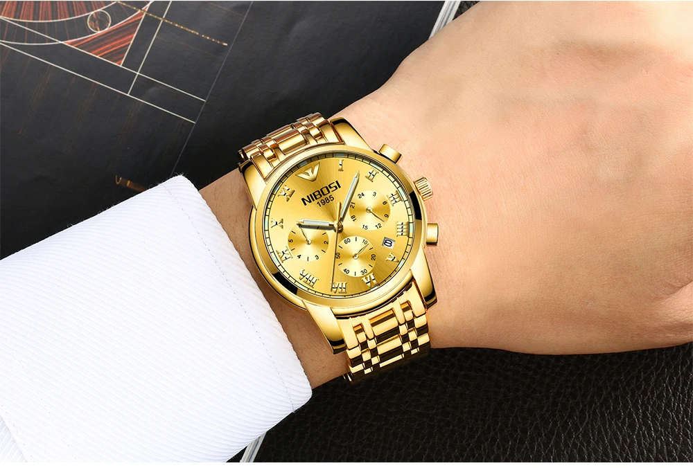 Saat Watch Men Gold Luxury 2017 NIBOSI Full Steel Wrist Watch Brand Dress Mens Watches Blue Uhren Herren Wasserdicht  (18)
