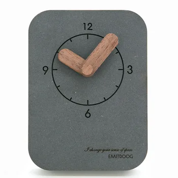 

Battery Brief Style Desk Table Clock Modern Design Silent Movement Quartz Real Time Clock Home Decor