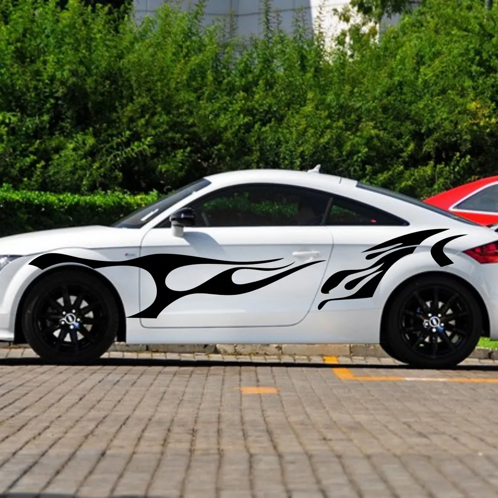 Автомобильная наклейка Racing Hot Fire Flames Blaze для TT A1 A3 Виниловая на боковую дверь