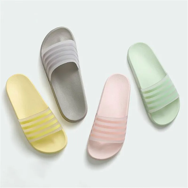 

Weoneit New Summer Women Men Slippers Solid Indoor Slipper Shoes Anti-slip Soft House Slippers Flip Flops Ladies Floor Slippers
