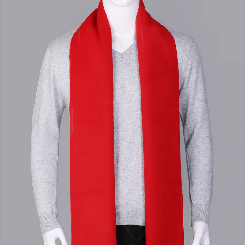 New Arrival Unisex Scarfs Classic Solid Tassel Warm Scarve Men Women Imitation Cashmere Shawl Winter Male Wraps Ladies Scarves