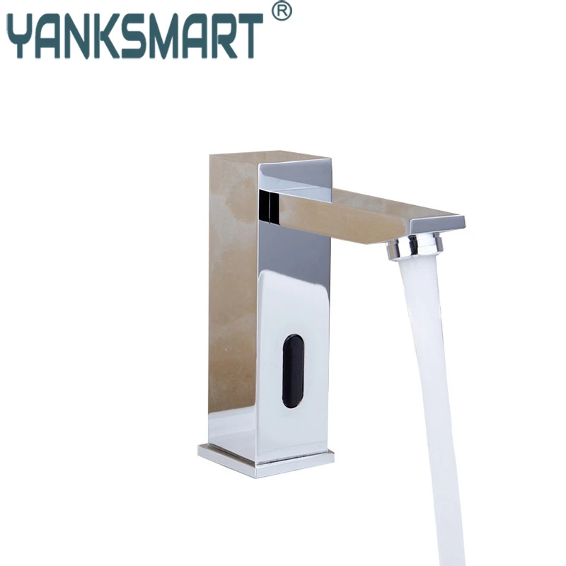 

YANKSMART Sensor Faucet Basin Sink Faucet Deck Mounted Faucet Chrome Finished Control Valve Mixer Water Sensor Faucet 89001