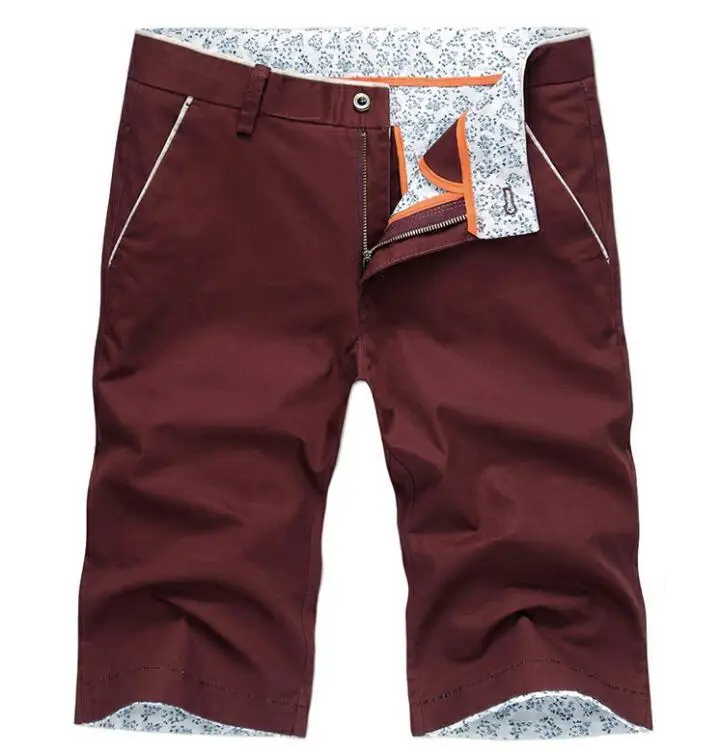 Wine Red Летние новые мужские короткие модные повседневные облегающие шорты высокого качества мужские брендовые шорты Мужская Уличная одежда - Цвет: Wine Red