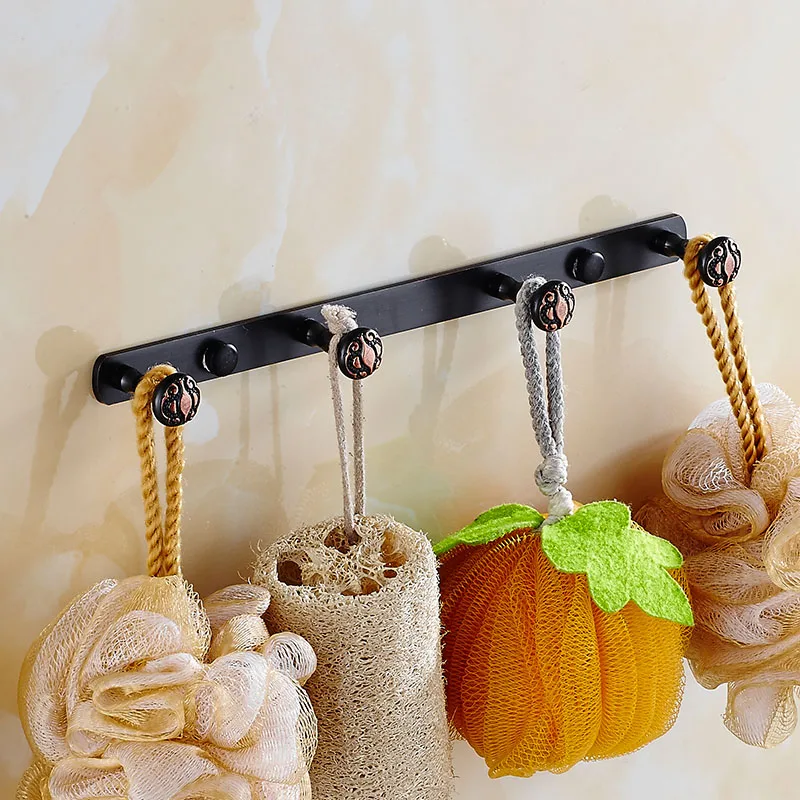 Vidric Robe Hooks 3 6 Row Solid Brass Coat Clothes Hangers Door Hook