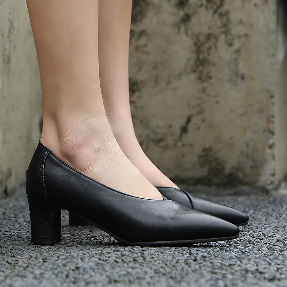 Новинка года; удобные женские туфли-лодочки в деловом стиле; цвет черный, бежевый женские вечерние туфли на высоком каблуке большие и маленькие размеры 10, 28, 32, 43, 46; SA27 - Цвет: Black