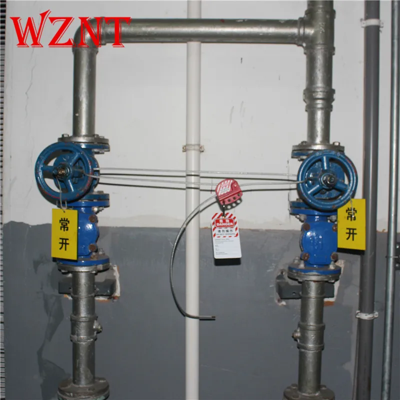 Koop Gratis verzending 4mm 2 Meter Rode Verstelbare Kabel Lockout, Kabel Lockout Tagout Apparaten