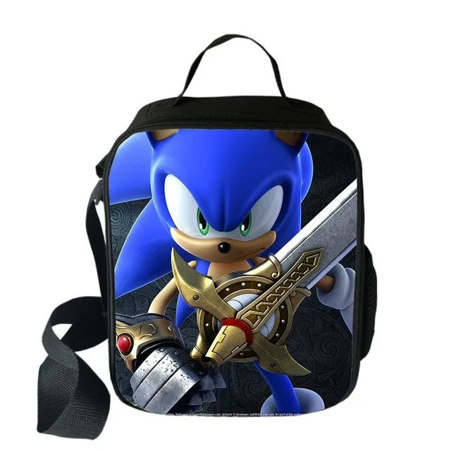 Мода Super Mario Bros Sonic Boom Hedgehogs Переносные сумки для обедов студенческие сумки для хранения еды дети пикника путешествия вместительная обеденная сумка - Цвет: photo color