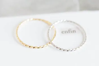 

Fashion twist sizable stacking rings stackable women pink rings