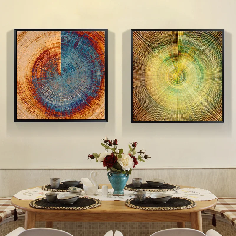 Abstract Luxury Poster Nordic Canvas Painting Home Decor Annual Ring Line Picture Wall Art Print Living Room Minimalist Painting