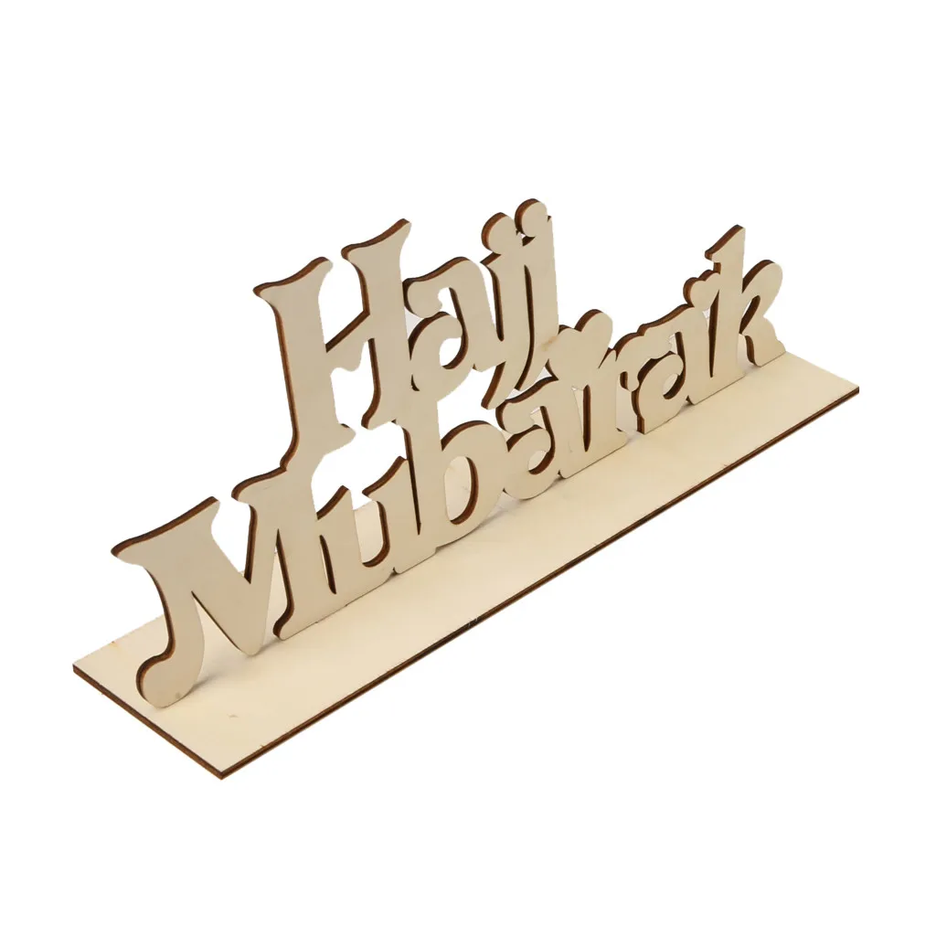 1 шт. Деревянные Художественные Eid Mubarak вечерние сервировочные столовые приборы поднос Дисплей украшения Рамадан домашний декор деревянная доска подвесной кулон