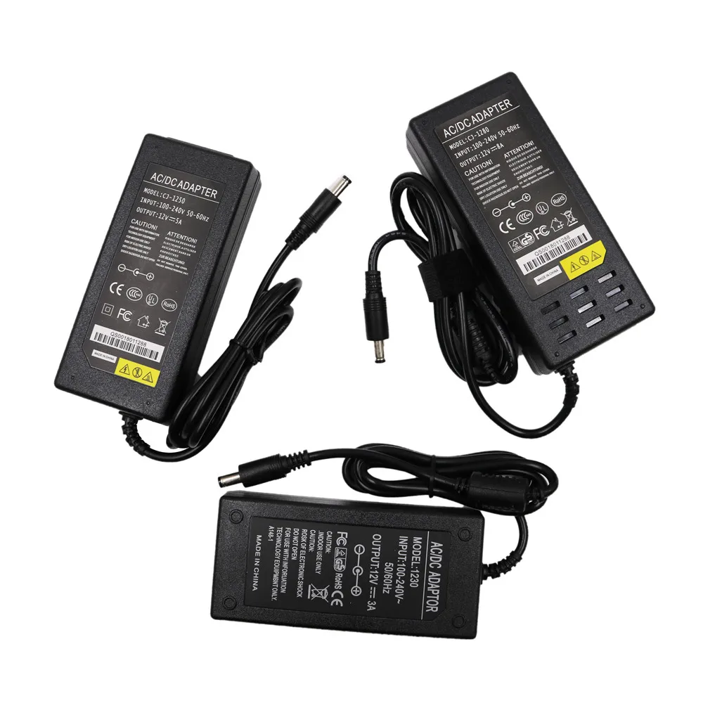 DC12V адаптер AC100-240V трансформаторы из положить DC12V 1A/2A/3A/5A/6A/8A/10A источник питания для светодиодной ленты