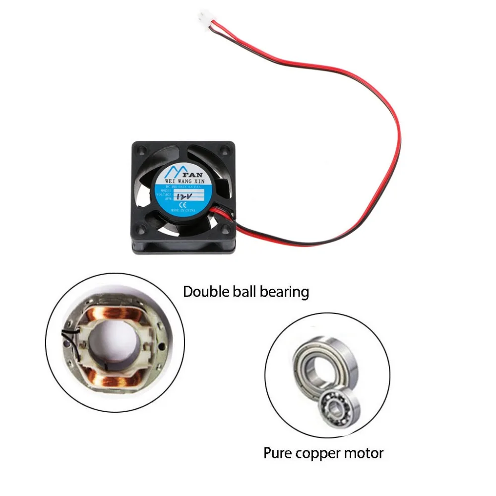 40 мм* 40 мм* 20 мм DC 12V 2-контактный 5 Лезвия кулер безщеточный мини вентилятор охлаждения 4020