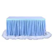 Тюлевая оборка для стола скатерть для вечерние свадебные украшения дома посуда DIY юбки пачка Свадьба День рождения Домашний текстиль