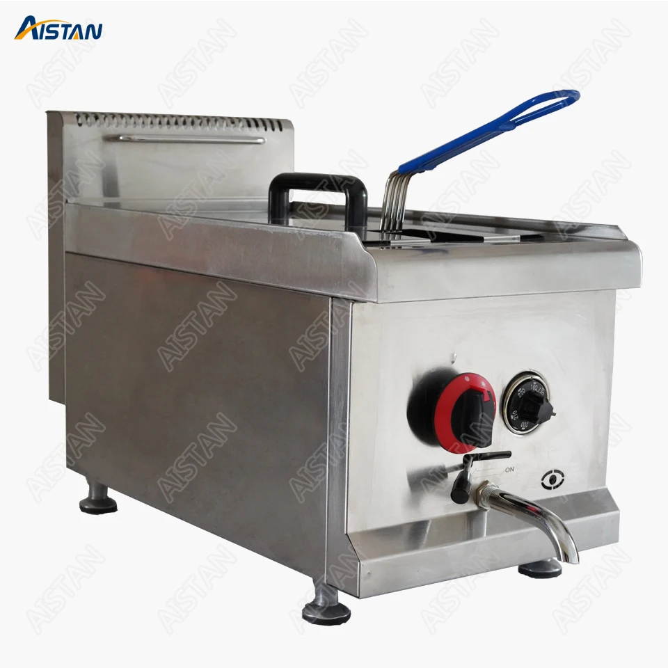 

GF71A Gas Temperature-controlled Fryer With temperature control LPG Chicken Potato Fish Deep fryer for commercial use