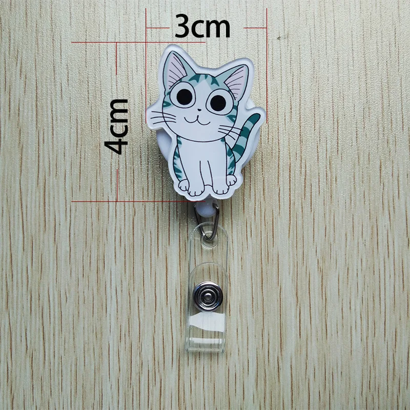 Прекрасный Выражение cat Retractable Вьюрок название выставки удостоверение личности значок держатель этикетки зажим для школы раннее образование поставки
