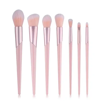 

7pcs/set Pink Premium Loose Powder Makeup Brush set Highlighter Brush Super Soft Seamless Complexion Make Up Beauty Tools