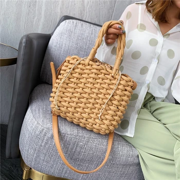 

New Fashion Summer Women Straw Beach Handbags High Quality Ladies Crossbody Bags for Women Luxury Designer Female Shoulder Bag