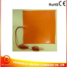 Силиконовый резиновый 3d принтер нагреватель 220 В AC 300 Вт 380*380*1,5 мм клей 1 лицо 100 к термистор 2000 мм свинцовый провод XD-H-M-225