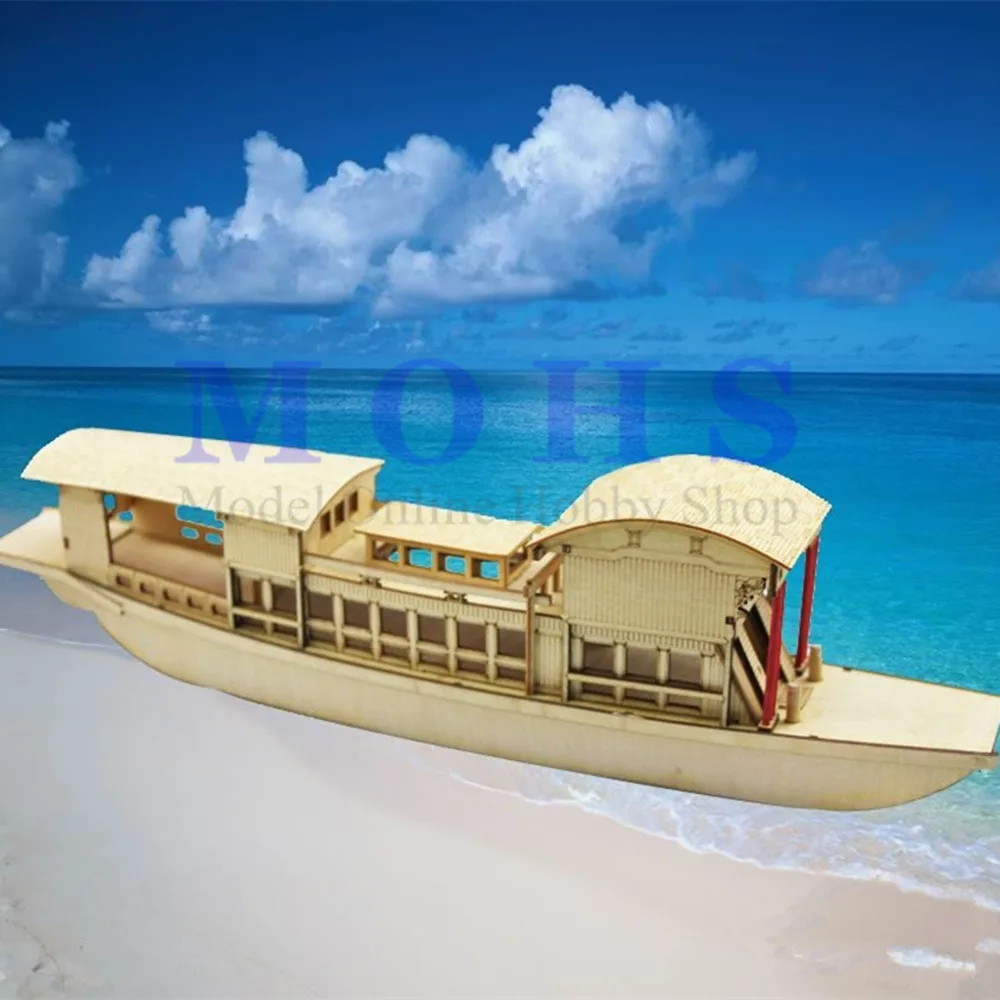 

Wooden Scale Model Ship 1/50 Assembly Model kits Classical Wooden Boat Model Southern Lake Red Boat Scale Wooden Model Ship Kits
