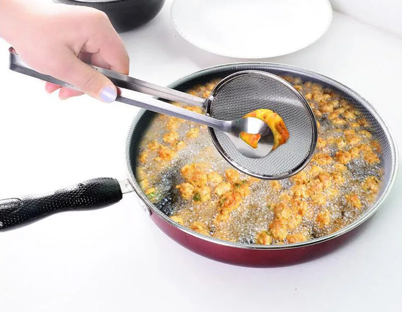Горячая многофункциональная фильтрующая ложка с зажимом пищевая кухня масло Жарка салат фильтр bbq кухня vergiet lepel kichen аксессуары