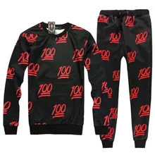 Bodybuilding Men Set Spring Sweatshirt Mens Hoodies +Pants 2019 two pieces set 100 printed tracksuit Man Hoodie sportwear