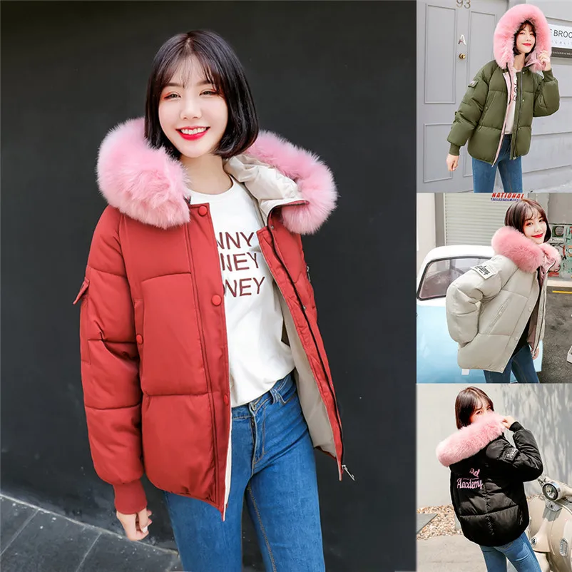 Fashion coats and jackets women winter ladies coats Winter Warm Coat Faux Fur Hooded Thick Slim Jacket Long Overcoat O15#N (13)