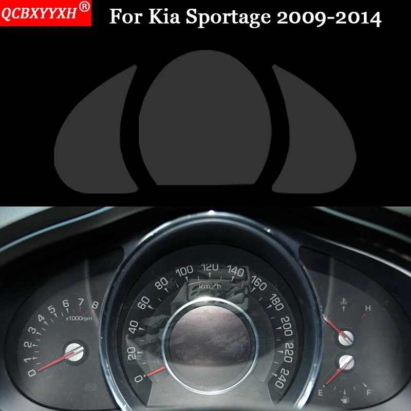 

QCBXYYXH Car Styling 3pcs PET Car Dashboard Paint Protective Film Light Transmitting Auto Accessories For Kia Sportage 2009-2014