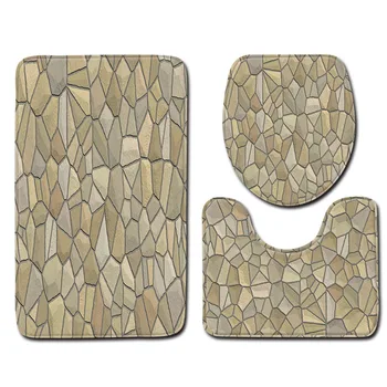 

Bathroom cushion toilet three-piece cushion anti-skid pad PVC mesh Bottom anti-skid pad mat rugs carpets for home house room