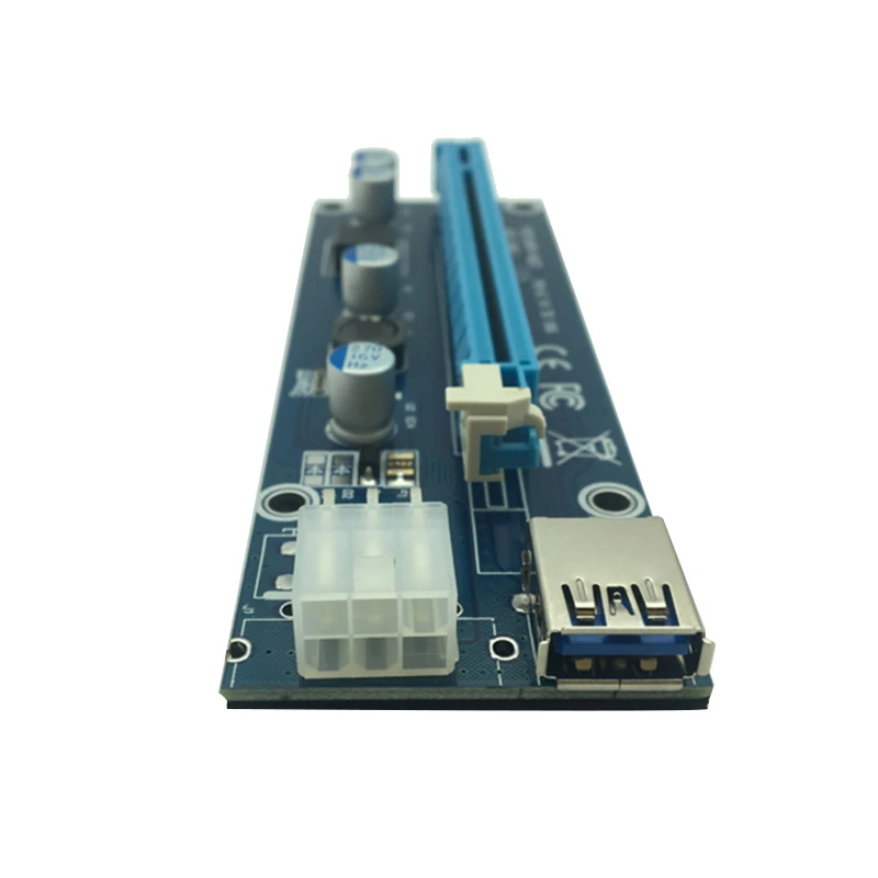 Usb 3,0 Mini Pci-E к Pcie Pci Express 1X к 16X удлинитель Riser Card Adapter Sata 6Pin 60 см кабель питания для майнинга Bitcoin Btc