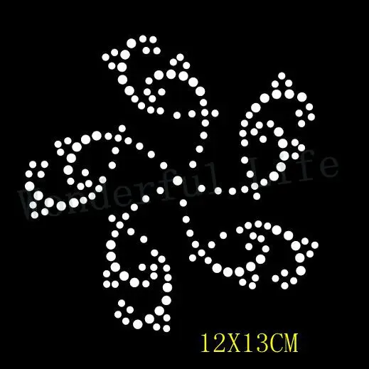 Free Shipping wind flower design heat transfer rhinestone Motif hotfix for garment | Дом и сад