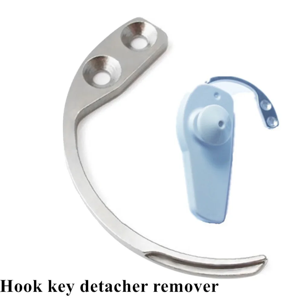 EAS Tag Remover Hard Tag Portable Hook Key Detacher Handheld Convenience Security Tag Detacher Hook Security Stainless Steel