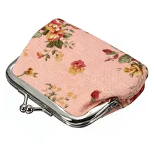 10* AUAU женский цветочный зажим для ткани с розами мини маленький карман для монет кошелек сумка клатч