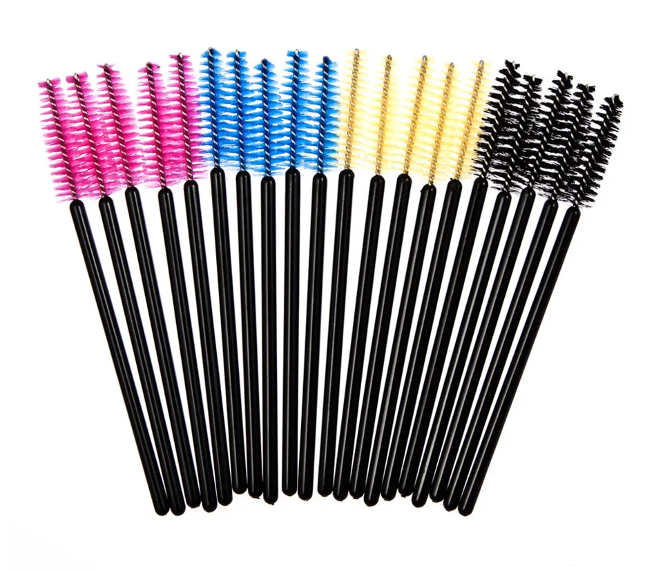 

100pcs Disposable Eyelash Brush Spiral Mascara Wands Applicator Eyelash Comb Eye Lash Extension Eyes Beauty Makeup Spoolers