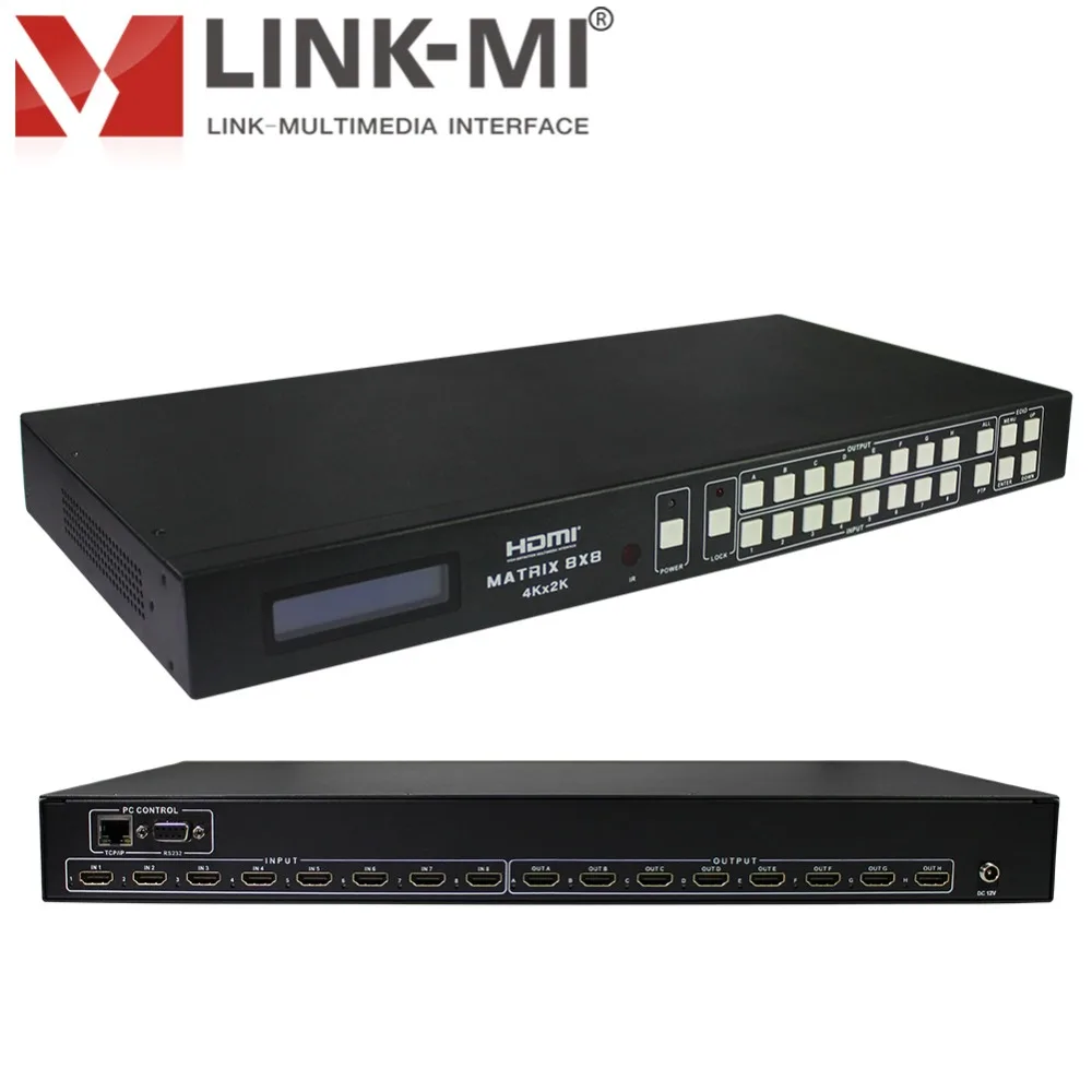 LINK-MI LM-MX88 8x8 HDMI матрица 8 в из поддерживает HDCP2.2 вход с ручной | Электроника