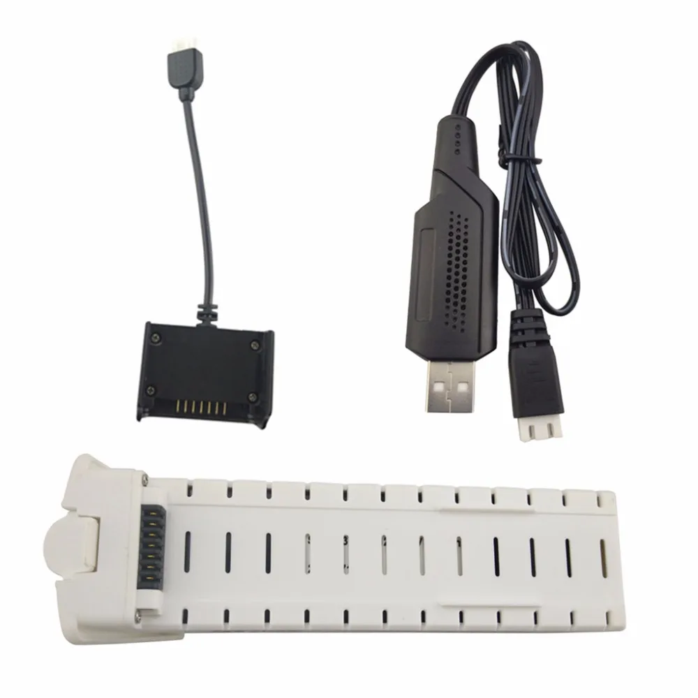 

7.4V 2800mah lithium battery with USB charging cable for HS700 Quadcopter White battery remote drone accessories
