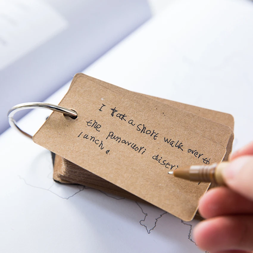

Retro Style Empty Page Blank Kraft Paper Empty Memo Pad Notes Sheet Loose Notepad Word Study DIY Notepad Write Notebook Card